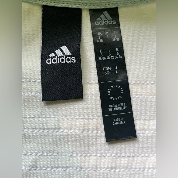 Adidas Marimekko Light Green and White Zip Up Bodysuit in Size Small - Picture 14 of 16